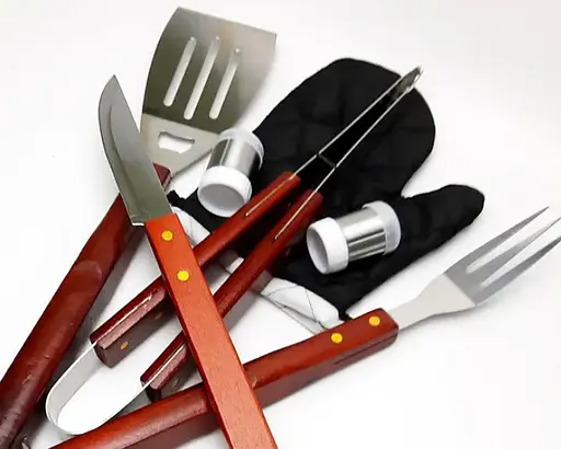 Набор для гриля и барбекю: 7 аксессуаров с фартуком - Для любителей BBQ - A-Plus 8536 - фото 2