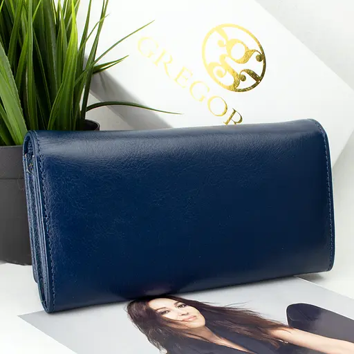 Гаманець жіночий шкіряний Gregorio GS-100 класичний синій - фото 2