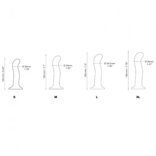 Фалоімітатор Strap-On-Me Dildo Plug PG L 18 см чорний - фото 11