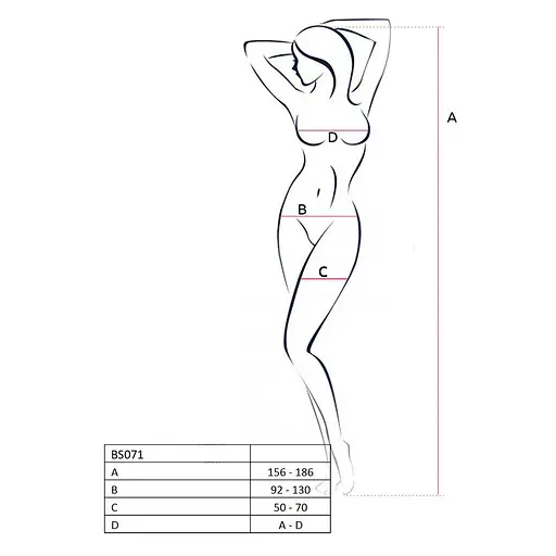Бодистокинг Passion BS071 комбинезон на бретелях S/M/L white - фото 4