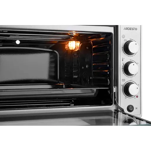 Электропечь Ardesto 1700 Вт, 48 л, таймер, подсвеч., конвекция, вертел, подв.стекло, серый - фото 8