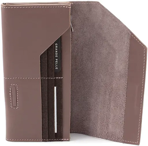 Женский кожаный кошелек Grande Pelle 22х10х3 см acs0026385 - фото 2