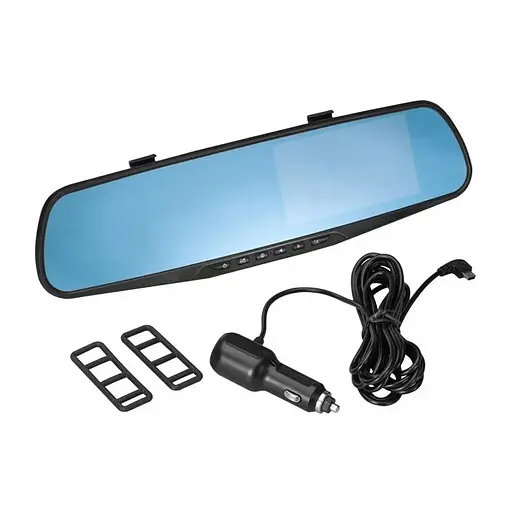 Зеркало с видеорегистратором Vihicle blackbox DVR L9000 4.3" (2 камеры) Full HD - фото 3