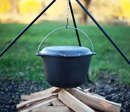 Чавунний казан глибокий Brizoll KT08-2 з кришкою сковородою для багаття туристичний 8 л - фото 5