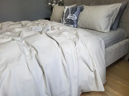 Комплект постельного белья бязь PREMIUM серо-бежевый - двухспальный - фото 3