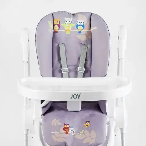 Стульчик для кормления Joy K-60290, мягкий чехол ПВХ, 4 колеса, съемный столик, корзина, в коробке - фото 7