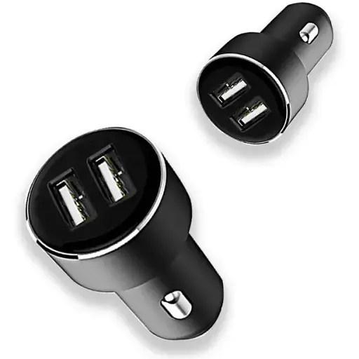 Автомобільний зарядний пристрій WUW C127 2USB 2.4A Чорний - фото 1