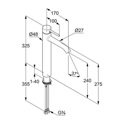 Смеситель для умывальника Kludi Bozz 382860576 - фото 2