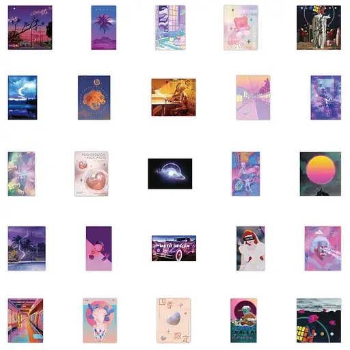 Стікерпак Космічні мрії Набір наклейок GeekLand Cosmic dreams 50 штук - фото 4