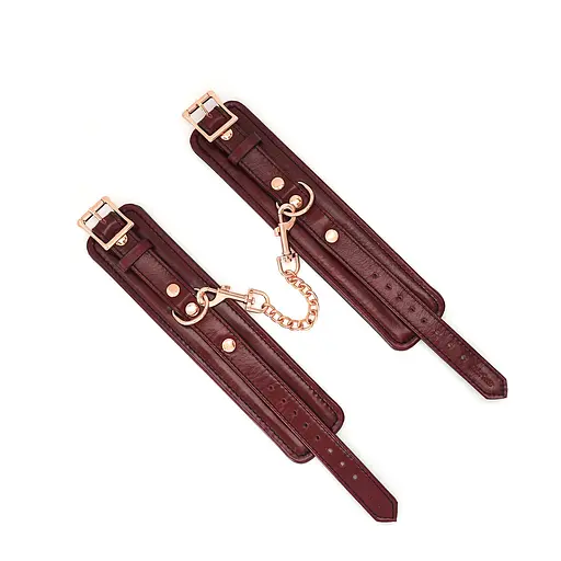 Наручники Liebe Seele Wine Red Handcuffs 27 см бордовий - фото 4