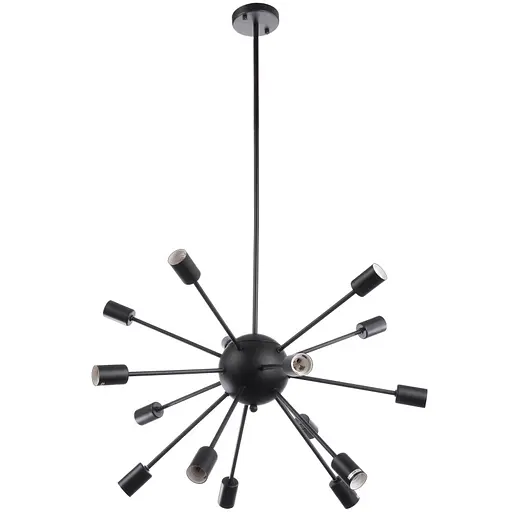 Люстра Brille подвесная лофт E27 60W BK (BL-346S/15) - фото 4