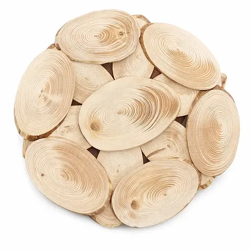 Підставка дерев'яна під гаряче двостороння з ялівцю 21х21 см Коричневий 88303 - фото 1