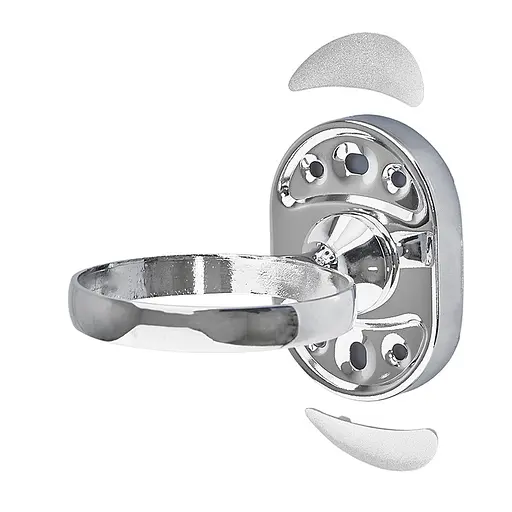 Склянка одинарна настінна Zerix AFB-0106 ZX5056 скло хром - фото 3