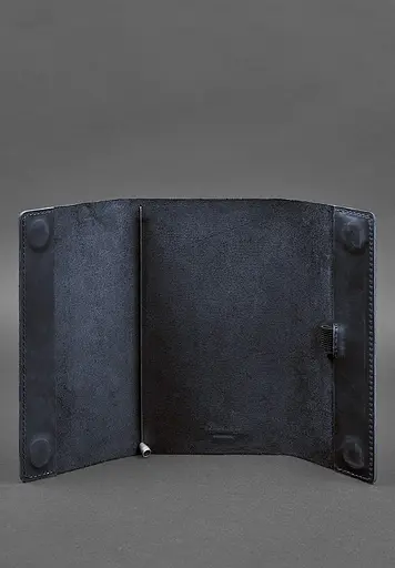 Шкіряний блокнот софт-бук 7.0 темно-синій Crazy Horse - фото 4