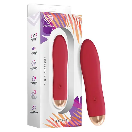 Вибратор Festival Dawel 13 см (красный) - фото 2