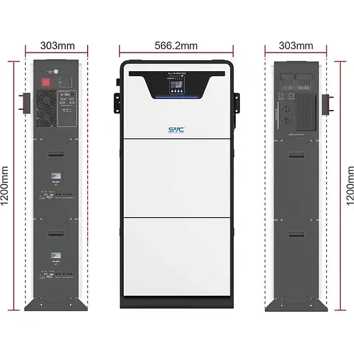 Сонячний інвертор SVC ESS Stacked RPS All-in-One гібридний + АКБ LiFePO4 10240Wh (125186) - фото 4