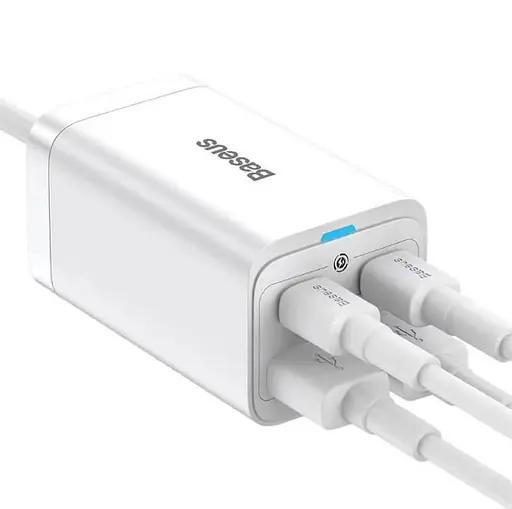Зарядний пристрій адаптер Baseus Gan3 Pro CCGP040002 4 виходи біле - фото 4