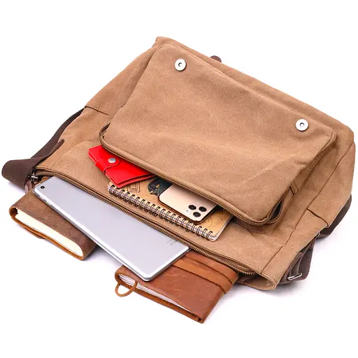 Велика сумка для ноутбука з текстильним клапаном 36х33х10 см Vintage 36х33х10 см sum0021433 - фото 7