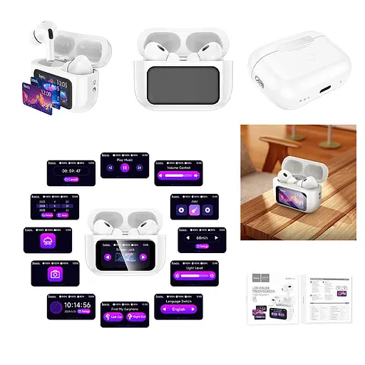 Бездротові TWS навушники Hoco EW72 Lite Soar with Touch Screen White - фото 8