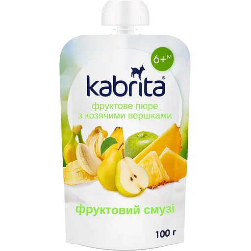 Пюре фруктове Kabrita Фруктовий смузі з козячими вершками 100 г