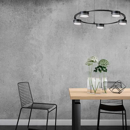 Люстра Ardero ML484-5 під лампу на підвісі чорний - фото 2