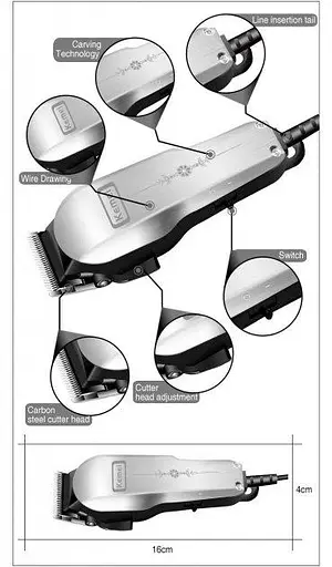 Машинка Kemei Km-1030 для стрижки волосся - фото 4
