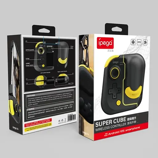 Геймпад iPega PG-9211B с поддержкой Android/iOS черно-желтый в комплекте с чехлом на карабине - фото 9