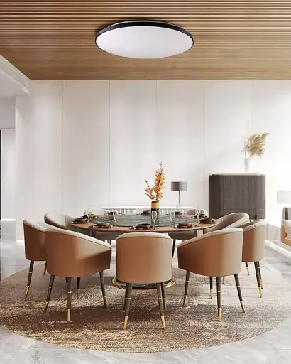 Люстра із пультом світлодіодна Goldlux 331915 Kern LED 1x80W 3000K/4000K/6000K 4500/4700/9200Lm IP20 чорна - фото 2