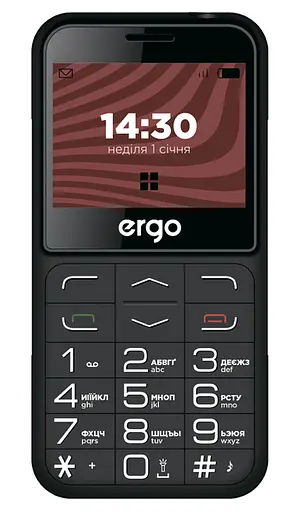 Мобільний телефон Ergo R231 Black - фото 1