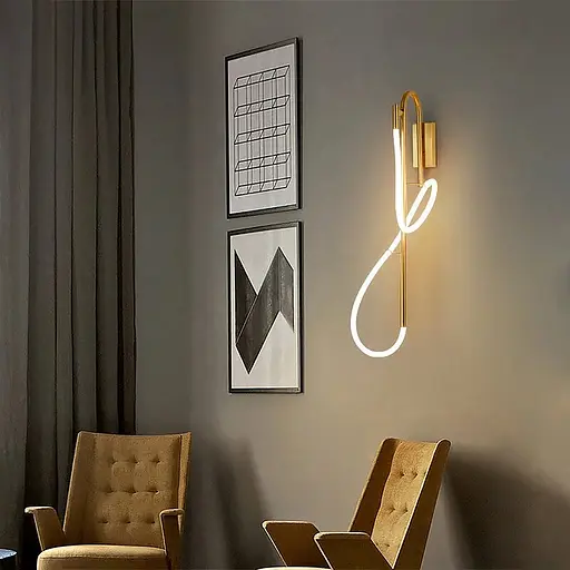 Золоте бра з гнучким неоном Line F WB 6/850 AB - фото 7