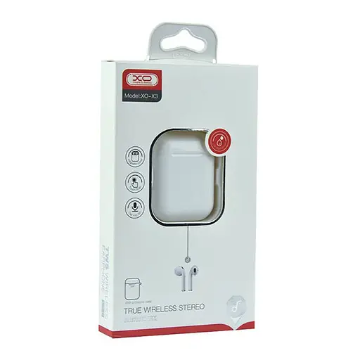 Блютуз Стерео Гарнитура XO X3 TWS Белый - фото 2