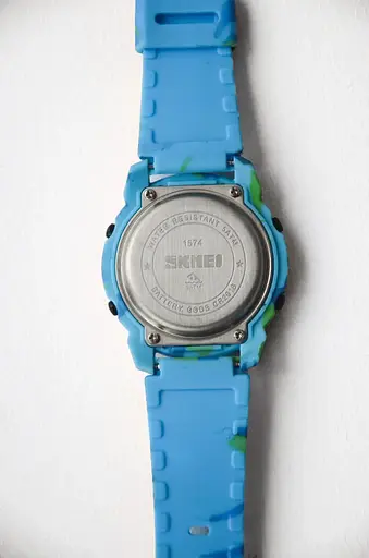 Детские наручные часы Skmei 1574 Голубой камуфляж - фото 7