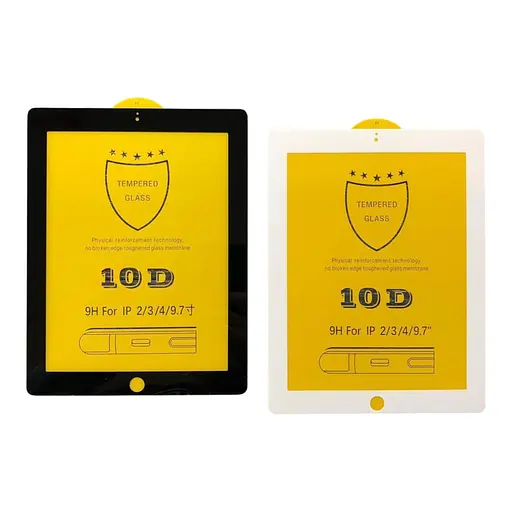 Защитное стекло с полным клеевым основанием iPad 2/3/4 - фото 1