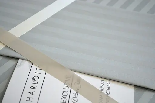 Постільна білизна Charlotte Silver Сатин-Stripe / простирадло на резинці 180x200см Cotton Shine pbe0052109 - фото 4