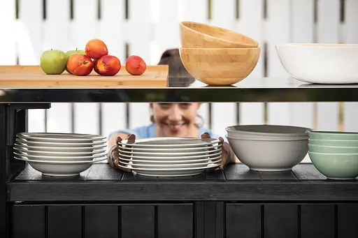 Стіл-буфет садовий для барбекю Keter Unity XL антрацит 207 л - фото 7