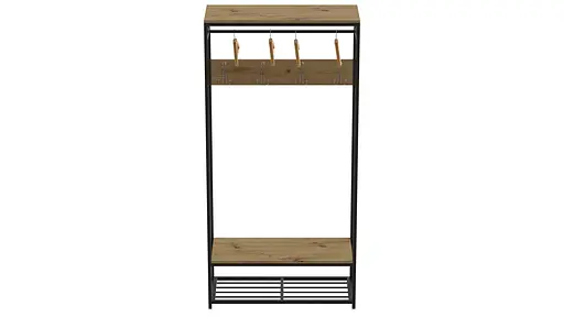 Вішалка модульна підлогова Ferrum-decor Треліс 15 180x90x38 чорний ДСП Дуб Артізан 16мм (FRD-104363) - фото 4