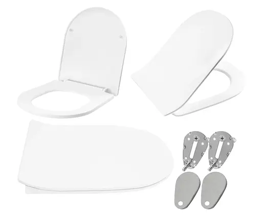 Сиденье для унитаза Rea Flat white abs REA-C6002, Белый - фото 2