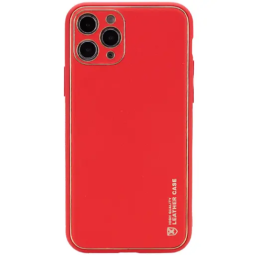 Кожаный чехол Epik Xshield для Apple iPhone 11 Pro Max 6.5 Красный/Red - фото 1