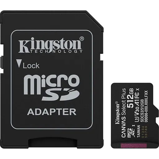 Карта пам'яті 512GB microSDXC Canvas Select Plus G en3 150MB/s A1 Card + Adapter SDCS3/512GB - фото 1