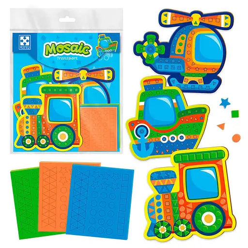 Набор для творчества "Мягкая мозаика. Транспорт" VT4511-10 Vladi Toys, в пакете (4820234764631) - фото 1