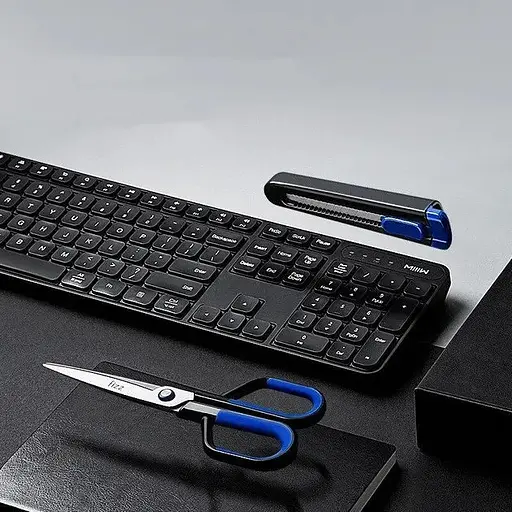 Ножиці  та ножиці-чохол Yopin Fizz Kawai 2 в 1 чорно сині - фото 7