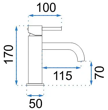 Змішувач для умивальника Rea Gusto One black mat чорний низький REA-B1654 Чорний матовий - фото 4