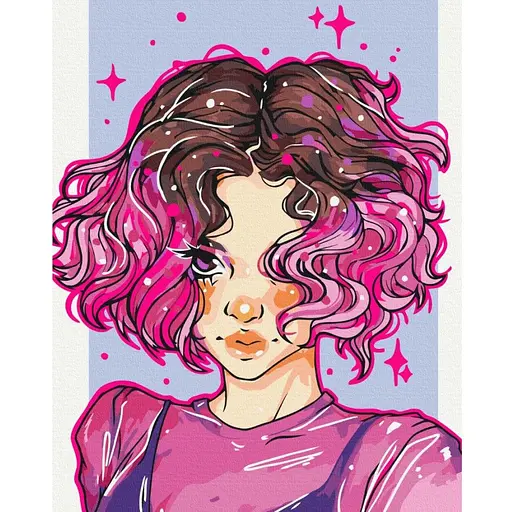 Картина за номерами Brushme Яскраві локони @nila_art_art BS53521 40х50 см - фото 1