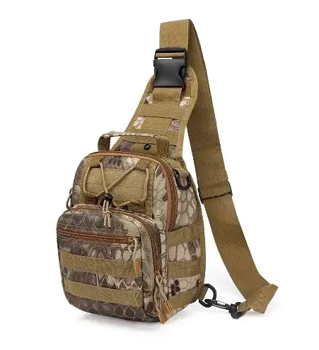 Тактическая армейская сумка через плечо Хаки питон - фото 3