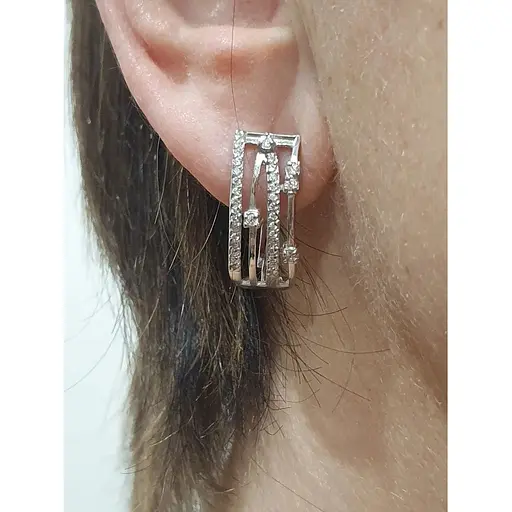 Серебряные серьги Vegas с фианитами. 20045Р - фото 2