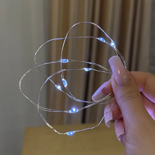 Світлодіодна гірлянда Роса 50 метрів холодне біле світло білий провід 500 LED 8 режимів з пультом - фото 3