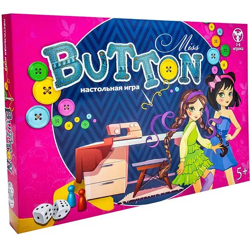 Настольная Игра-бродилка Miss Button Strateg 30355 рус. - фото 1