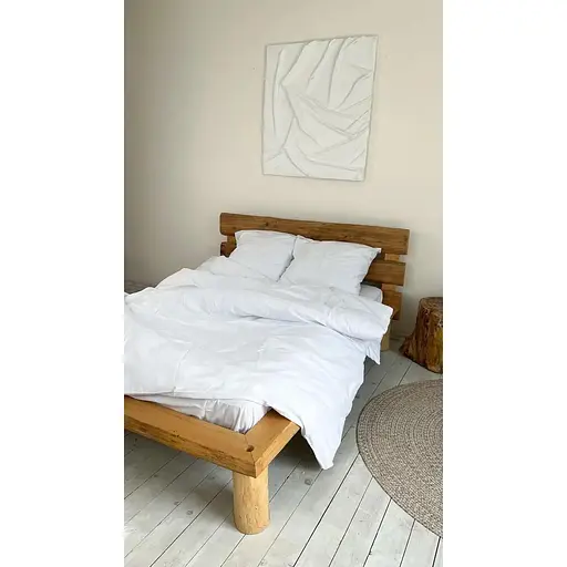 Комплект постельного белья Евро #Snow white белоснежный - фото 3