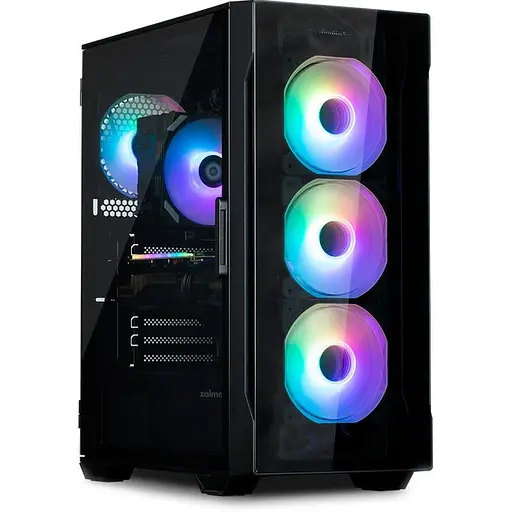 Корпус Zalman I3 Neo TG из закаленного стекла без блока питания, черный (I3NEOTGBLACK) без блока питания - фото 1