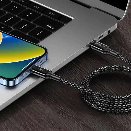 Кабель Proove Dense Metal USB-С to Lightning 27W 1m Black(CCDM27002101) [130316] - фото 6